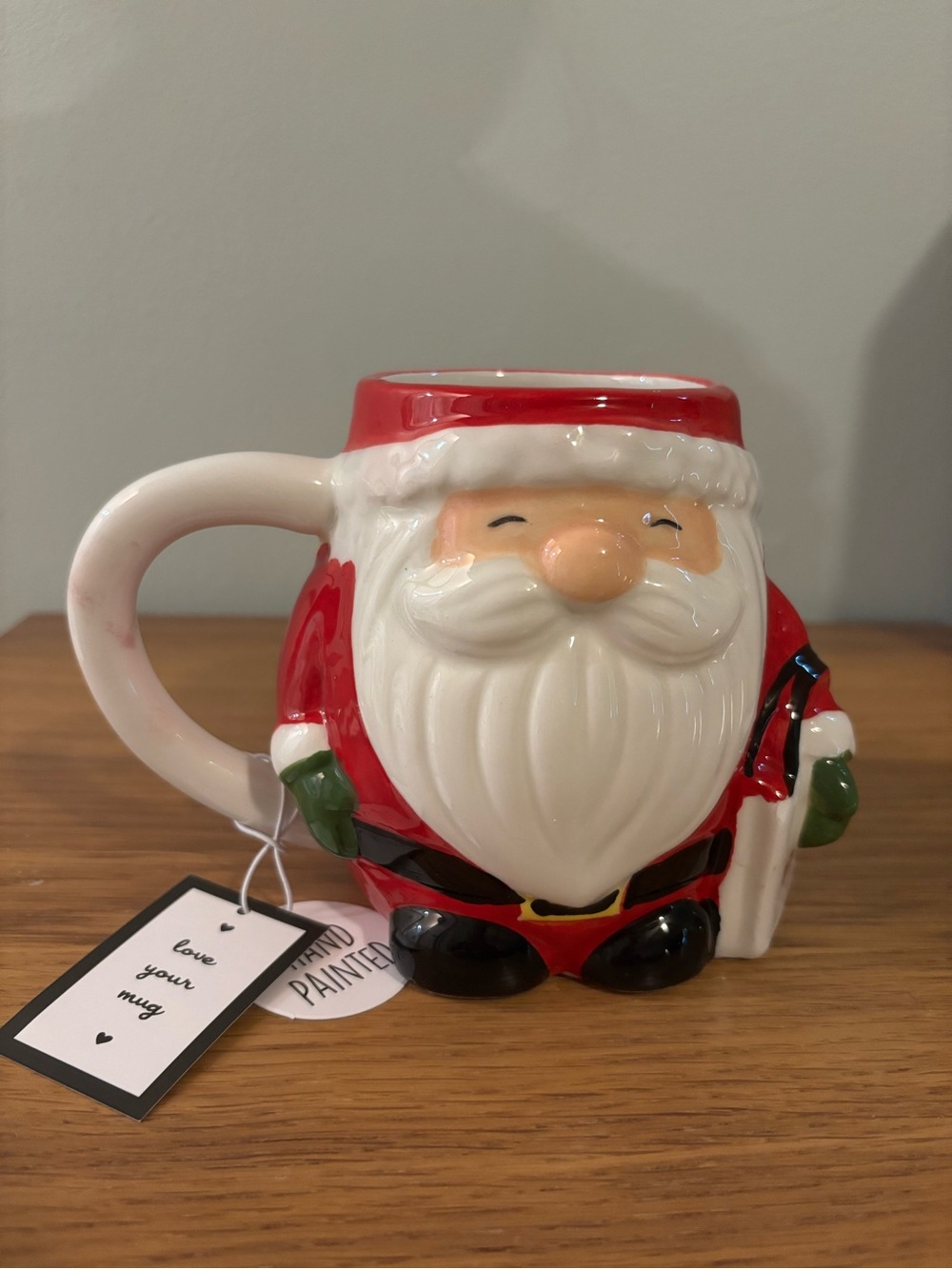 TJ Maxx Hand Painted Santa Claus Ceramic Holiday Mug New